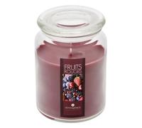 Atmosphera – Bougie parfumée Fruits rouges – Bocal en verre 510 g avec couvercle