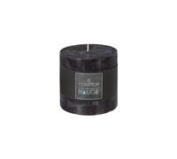 Atmosphera Bougie rustique Olia – ronde D 10 x H 10 cm – 663 g – noir