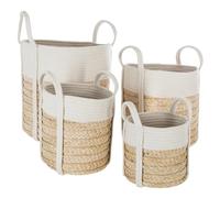 Atmosphera Panier de rangement coton - Blanc