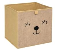 Atmosphera – Bac de rangement enfant – Motif animal – Jute – 29x29 cm – Marron