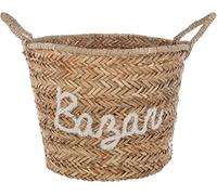 Atmosphera - Panier en Osier Broderie Blanche