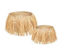 Atmosphera Paniers de rangement raphia - Beige