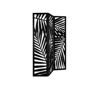 Atmosphera Paravent « Akira » feuille bois noir H170 cm