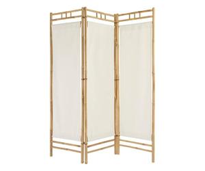 Atmosphera - Paravent Kalel Bambou Blanc 170x135,5x3cm