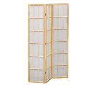 Atmosphera - Paravent sandai 112,5x170cm Blanc et Bois