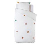 Atmosphera - Parure de Lit Enfant Étoile 1 Personne, 140 x 200 cm, Coton - Housse de Couette et Taie d'oreiller - pour Chambre