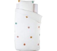 Atmosphera - Parure de Lit Enfant Étoile 1 Personne, 140 x 200 cm, Coton - Housse de Couette et Taie d'oreiller - pour Chambre
