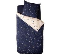Atmosphera - Parure de lit enfant réversible espace - 100% coton - 140 x 200 cm Bleu foncé G