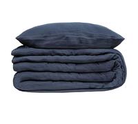 Atmosphera - Parure de lit - Gaze de coton - Bleu gris - 240 x 220 cm