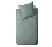 Atmosphera - Parure de lit Lili - Gaze de coton 140x200 cm - 2 pièces Vert