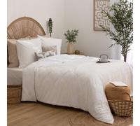 Atmosphera - Parure de Lit Swan et Edie Blanche - 260 x 240 cm, Tissu Jacquard, 3 Pièces pour 2 Personnes - Linge de Maison pour Chambre Adulte