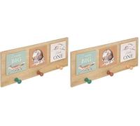 Atmosphera - Patère Enfant Forêt - Bois H15 cm (Lot de 2)
