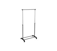 Atmosphera - Penderie portant à vêtements réglable sur roulette - H. 160 cm - Gris et Noir