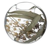 Atmosphera - Photophore avec fleurs sechées Folk - verre - D10 cm - Vert