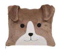 Atmosphera - Plaid Coussin Adrez 100x150cm - Marron