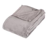 Plaid en microfibre - 125 x 150 cm - Gris