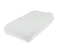 Atmosphera Plaid Bouclette fausse fourrure 120 x 160 cm Blanc