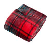 Atmosphera - Plaid Flanelle imprimé Brody Rouge 170x130cm