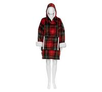 Atmosphera - Plaid Hoodie 85x118cm Rouge imprimé Tartan