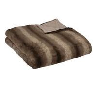 Atmosphera - Plaid Grizzli - Fausse Fourrure - Marron - 180x230 cm