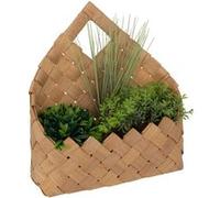 Plante artificielle suspendue avec panier en fibre de bambou JIKA