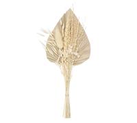 Atmosphera – Mini bouquet de fleurs séchées Sea View – Naturel, H 30 cm, feuille de palmier, beige