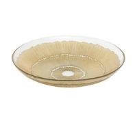 Atmosphera - Plat de présentation céleste d.30cm verre doré