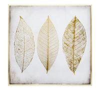 Toile imprimée Feuilles Dorées encadrée