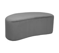 Atmosphera Pouf Banc 98x50 en Velours Gris Malone Gris