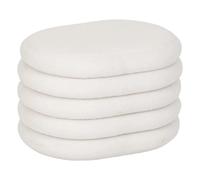 Atmosphera Pouf-coffre bouclette - Blanc