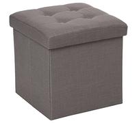 Pouf pliant ""Lysandre"" gris - Atmosphera Créateur d'intérieur