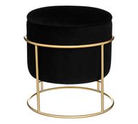 Atmosphera Pouf-coffre rond - Noir