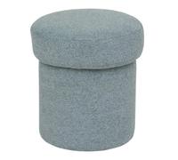 Atmosphera Pouf cylindrique tissu - Vert d'eau