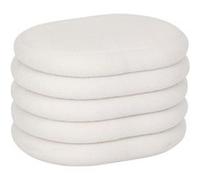 Pouf de rangement en bouclette GUILIA - Blanc