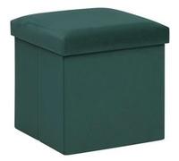 Atmosphera - Pouf de rangement pliable en velours - Vert cèdre Vert G