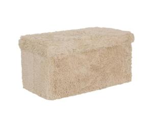 Atmosphera - Pouf duvia rectangulaire Pliable 38x76cm Beige
