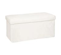 Atmosphera Pouf pliable fourrure - Blanc
