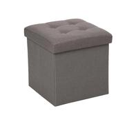 Atmosphera Pouf pliant carré - Gris