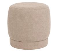 Atmosphera Pouf rond bouclette design - Taupe