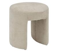 Atmosphera pouf rond en tissu - Beige