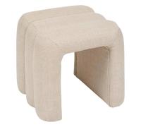 Atmosphera Pouf tissu Sisco 3 arches – Argile – 43x42 cm