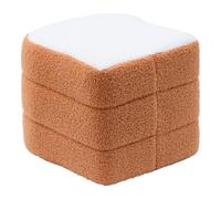 Atmosphera - Pouf tostie Enfant Marron et Blanc h 38 cm