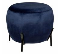Atmosphera Pouf velours design - Bleu