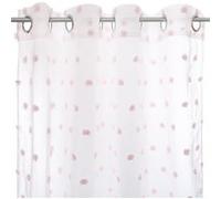 Atmosphera - Rideau Enfant Pompoms - Blanc et Rose 140x240 cm