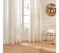 Atmosphera – Rideau à œillets Jaiko en fausse fourrure 140x260cm Blanc