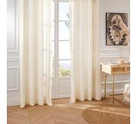 Atmosphera - Rideau Jamana en Coton 130x260cm Blanc Ivoire