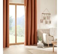 Rideau isolant/occultant Soana rose terracotta 140x260cm - Atmosphera Créateur d'intérieur