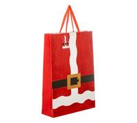 Atmosphera - Sac cadeau imprimé grande taille tenue de père noël paillettes rouge
