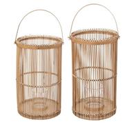 Atmosphera - Set de 2 lanternes - Bambou et Verre