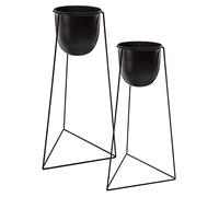 Set de 2 pots métal noir - Atmosphera Créateur d'intérieur